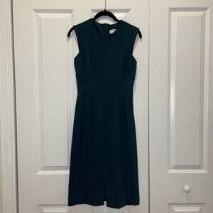 MM LaFleur Women’s Sz 2 Green Sheath Dress Holiday Cocktail Party Wedding Guest